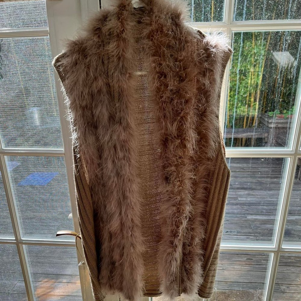 Chico's Blush Vest w/Shimmer Threat